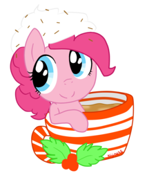 Size: 1662x1952 | Tagged: safe, artist:nijiness, pinkie pie, g4, cup, female, solo, whipped cream