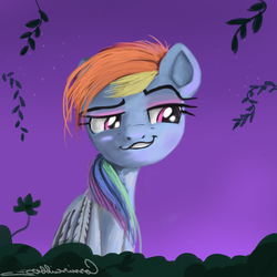 Size: 4320x4320 | Tagged: safe, artist:auroriia, rainbow dash, daring don't, g4, absurd resolution, eyeshadow, female, smugdash, solo