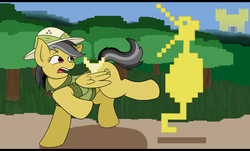 Size: 1024x620 | Tagged: safe, artist:thedigodragon, daring do, dragon, g4, adventure, adventure (atari game), atari, castle, crossover, female, grail, solo