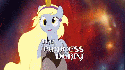 Size: 639x356 | Tagged: source needed, useless source url, safe, derpy hooves, pegasus, pony, ponies: the anthology 3, g4, animated, cute, derpabetes, don bluth, don bluth's dragon's lair, female, frame by frame, mare, princess, princess daphne, princess derpy, solo