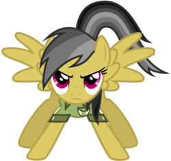 Size: 8192x7717 | Tagged: safe, artist:thatguy1945, daring do, pegasus, pony, daring don't, g4, absurd resolution, female, serious face, simple background, solo, transparent background, vector