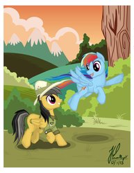 Size: 1024x1329 | Tagged: safe, artist:teammagix, daring do, rainbow dash, daring don't, g4