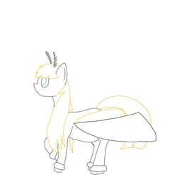 Size: 1024x1024 | Tagged: safe, artist:meekcheep, oc, oc only, oc:hexferry, mothpony, original species, moth pony general, solo