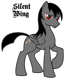 Size: 1000x1086 | Tagged: safe, artist:furrikira, artist:omniartpony, oc, oc only, palindrome get, silent wing, solo