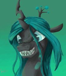 Size: 833x959 | Tagged: dead source, safe, artist:andersbaker, queen chrysalis, g4, female, solo