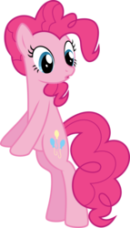 Size: 2254x3931 | Tagged: safe, artist:synch-anon, artist:twiforce, pinkie pie, pony, daring don't, g4, season 4, bipedal, female, high res, simple background, solo, transparent background, vector