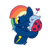 Size: 800x760 | Tagged: safe, artist:prettykitty, oc, oc only, oc:starborne, hybrid, pegasus, pony, bravest warriors, catbug, crossover, duo, female, mare, rainbow hair, simple background, transparent background