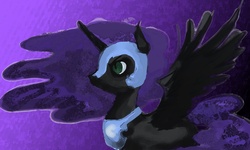 Size: 1417x850 | Tagged: safe, artist:katieunicorn, nightmare moon, g4, female, solo