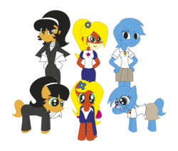Size: 4270x3632 | Tagged: safe, artist:isaacbandicoot, equestria girls, g4, coco bandicoot, crash bandicoot (series), equestria girls-ified, high res, kitty katswell, nicole watterson, ponified, the amazing world of gumball, tuff puppy
