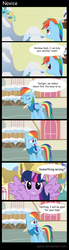 Size: 1246x4483 | Tagged: safe, artist:agrol, rainbow dash, sunshower raindrops, twilight sparkle, alicorn, pony, g4, winter wrap up, comic, dialogue, female, mare, twilight sparkle (alicorn)