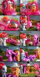 Size: 900x1711 | Tagged: safe, artist:sargesprinkles, applejack, pinkie pie, rainbow dash, spike, twilight sparkle, g4, brushable, toy, truck