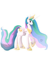 Size: 2932x3654 | Tagged: safe, artist:eternanyx-art, princess celestia, alicorn, pony, g4, female, mare, raised hoof, simple background, solo, transparent background