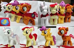 Size: 3300x2167 | Tagged: safe, artist:cryptic-enigma, apple bloom, babs seed, scootaloo, sweetie belle, g4, irl, photo, plushie