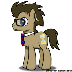 Size: 1024x1024 | Tagged: safe, artist:christiancerda, doctor whooves, time turner, earth pony, pony, g4, glasses, male, simple background, solo, stallion, transparent background