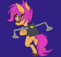 Size: 1290x1200 | Tagged: safe, artist:fauxsquared, scootaloo, g4, goggles, jetpack, scootaloo can't fly