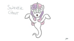 Size: 1366x768 | Tagged: safe, artist:thelonelampman, sweetie belle, ghost, ghost pony, g4, 2spooky, irc, sweetie ghost