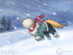 Size: 800x600 | Tagged: safe, artist:aeritus, oc, oc only, pony, 30 minute art challenge, snow, snowfall, solo