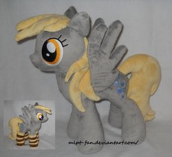 Size: 1024x936 | Tagged: safe, artist:calusariac, derpy hooves, pegasus, pony, g4, clothes, female, irl, mare, photo, plushie, socks