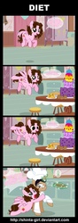 Size: 919x2601 | Tagged: safe, artist:shinta-girl, oc, oc only, oc:shinta pony, aaron pony, comic, diet, translation