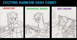 Size: 900x468 | Tagged: safe, artist:sargesprinkles, rainbow dash, g4, comic, glasses