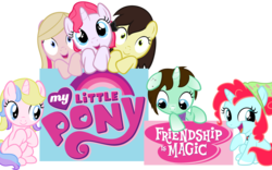 Size: 4800x3000 | Tagged: safe, artist:beavernator, holly dash, snowdrop (g4), oc, oc:meghan mccarthy, g4, cute, filly, foal, meghan mccarthy, mutatingraven, my little pony logo, simple background, sketchy nerves, smashley crash, thimble, transparent background