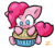 Size: 843x742 | Tagged: safe, artist:zutcha, pinkie pie, earth pony, pony, g4, cupcake, female, filly, solo