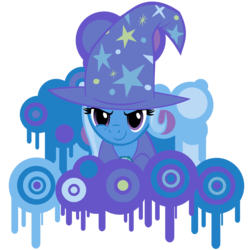 Size: 3240x3240 | Tagged: safe, artist:mardonisuyz, artist:triox404, trixie, pony, g4, clothes, female, hat, mare, simple background, smiling, smirk, solo, transparent background, trixie's hat