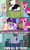 Size: 616x1027 | Tagged: safe, fluttershy, pinkie pie, rainbow dash, twilight sparkle, g4, book fort, brian griffin, comic, family guy, male