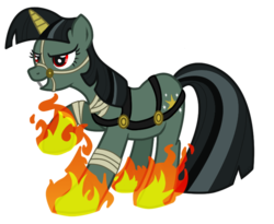 Size: 780x640 | Tagged: safe, artist:amberbewildered, twilight sparkle, pony, g4, crossover, female, fire, halloween, mummy, neopets, solo, the nightsteed