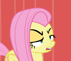Size: 714x607 | Tagged: safe, fluttershy, pony, g4, female, fluttershy is not amused, mare, solo, unamused