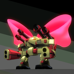 Size: 2048x2048 | Tagged: safe, artist:oddwarg, apple bloom, g4, crossover, mech, ribbon, starcraft, starcraft 2, terran, thor