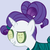 Size: 267x267 | Tagged: safe, rarity, pony, g4, alternate hairstyle, costanza face, cucumber, female, seaweed wrap, solo