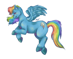 Size: 1280x1024 | Tagged: safe, artist:imaginary-torture, rainbow dash, g4, flying, full body, side view, simple background, solo, spread wings, white background, wings