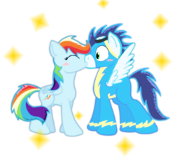 Size: 912x876 | Tagged: safe, artist:pencil-snap, rainbow dash, soarin', g4, female, kissing, male, ship:soarindash, shipping, simple background, straight, transparent background