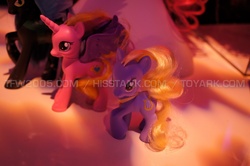 Size: 1600x1063 | Tagged: safe, lyrica lilac, princess cadance, queen chrysalis, g4, brushable, female, irl, photo, toy