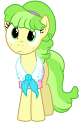 Size: 5559x8192 | Tagged: safe, artist:thatguy1945, chickadee, ms. peachbottom, pony, g4, games ponies play, absurd resolution, confused, cute, female, freckles, frown, head tilt, simple background, solo, transparent background, vector