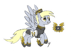 Size: 2336x1661 | Tagged: safe, artist:quirkywallace, derpy hooves, pegasus, pony, g4, courier, female, mail, mare