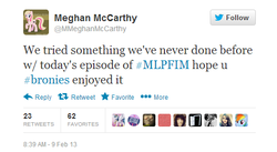 Size: 522x287 | Tagged: safe, meghan mccarthy, meghan mccarthy hype train, text, twitter