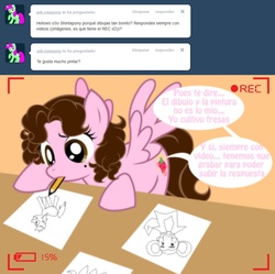 Size: 1236x1231 | Tagged: safe, artist:shinta-girl, oc, oc only, oc:shinta pony, ask, spanish, translated in the description, tumblr