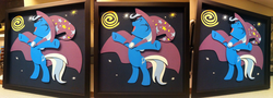 Size: 5376x1936 | Tagged: safe, trixie, pony, unicorn, g4, female, mare, photo, shadowbox, solo