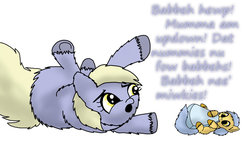 Size: 1024x610 | Tagged: safe, artist:inkiepie, fluffy pony, fluffy pony foal, fluffy pony mother, fluffyderpy