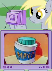 Size: 563x771 | Tagged: safe, derpy hooves, pegasus, pony, g4, exploitable meme, female, mare, mayonnaise, rocko's modern life, tv meme, wacky delly