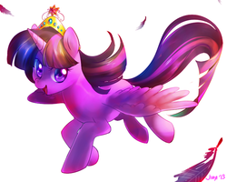 Size: 736x589 | Tagged: safe, artist:jiayi, twilight sparkle, alicorn, pony, g4, female, simple background, solo, twilight sparkle (alicorn), white background
