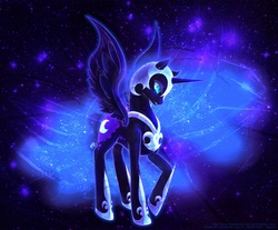 Size: 1280x1061 | Tagged: safe, artist:kululu-xiao, nightmare moon, g4, black background, simple background