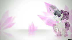 Size: 1920x1080 | Tagged: safe, artist:tomchambo, octavia melody, earth pony, pony, g4, alternate hairstyle, crystal, crystallized, female, solo, vector, wallpaper