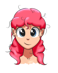 Size: 949x1195 | Tagged: safe, artist:junkiekb, pinkie pie, human, g4, bust, female, humanized, portrait, solo