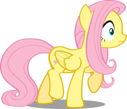 Size: 6000x5192 | Tagged: safe, artist:sairoch, fluttershy, g4, putting your hoof down, absurd resolution, simple background, transparent background, vector