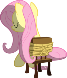 Size: 6000x6972 | Tagged: safe, artist:sairoch, fluttershy, g4, putting your hoof down, absurd resolution, bondage, chair, rope, simple background, tied up, transparent background, vector