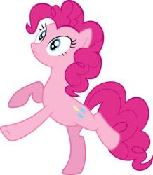Size: 5243x6000 | Tagged: safe, artist:sairoch, pinkie pie, earth pony, pony, g4, absurd resolution, bipedal, losing balance, shocked, simple background, transparent background, vector