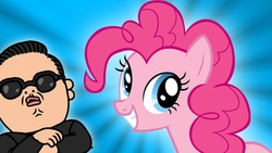 Size: 1280x720 | Tagged: safe, pinkie pie, g4, fourth wall, gangnam style, pinkie pie style, psy, youtube link